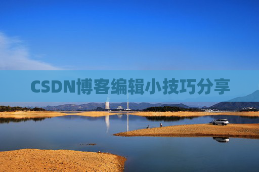 CSDN博客编辑小技巧分享